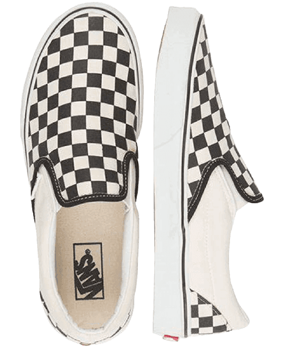 V-I10 (CSO BLACK WHITE CHECKER/WHT) 121794343 - Otahuhu Shoes