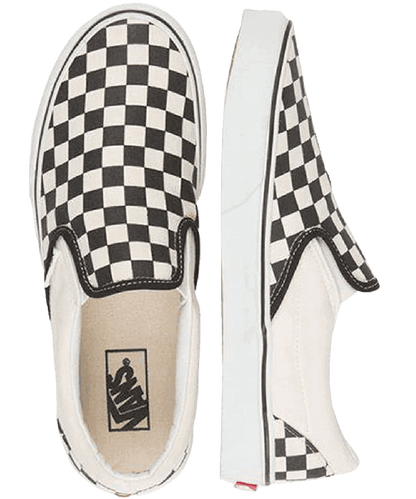 V-I10 (CSO BLACK WHITE CHECKER/WHT) 121794343 - Otahuhu Shoes