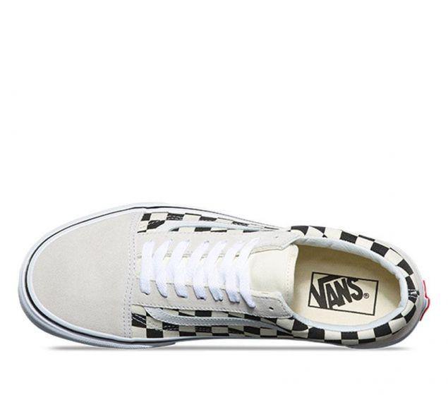 V-O10 (OLD SKOOL (CHECKER) WHITE/BLK) 41896083 - Otahuhu Shoes