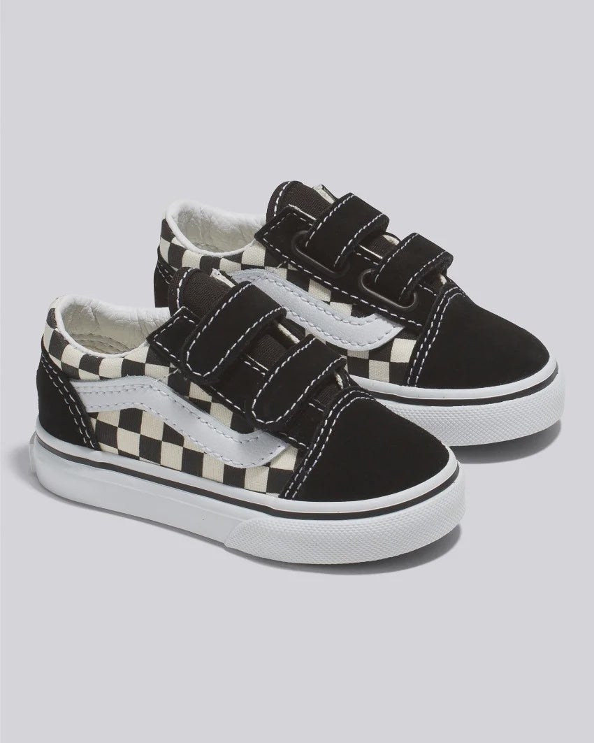 V-V14 (Vans old skool velcro primary check black/white) 72393549 VANS