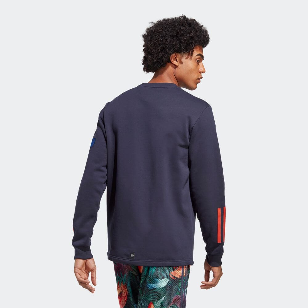 AA-N19 (Adidas french rugby lifestyle sweat crewneck legend ink/shadow navy) 32296290 ADIDAS