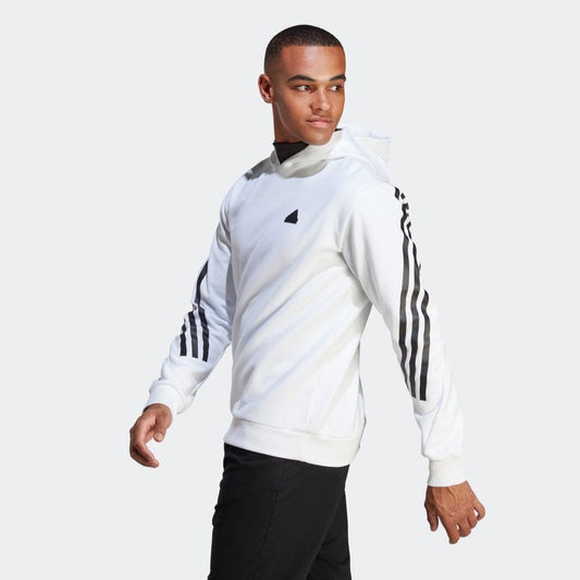 AA-G20 (Adidas mens future icons 3 stripe hoodie white) 42395630 ADIDAS