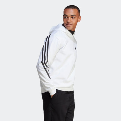 AA-G20 (Adidas mens future icons 3 stripe hoodie white) 42395630 ADIDAS